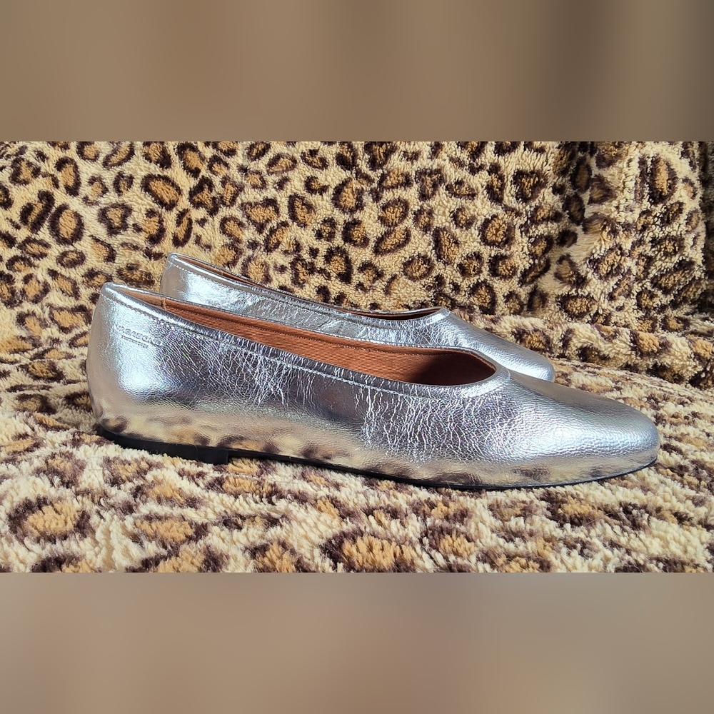 Silver Vegabond Ballet Flats